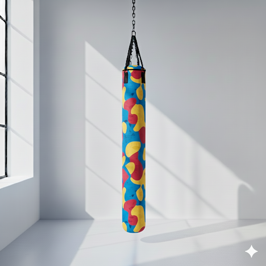 Azure Scissor Dance punching bag design