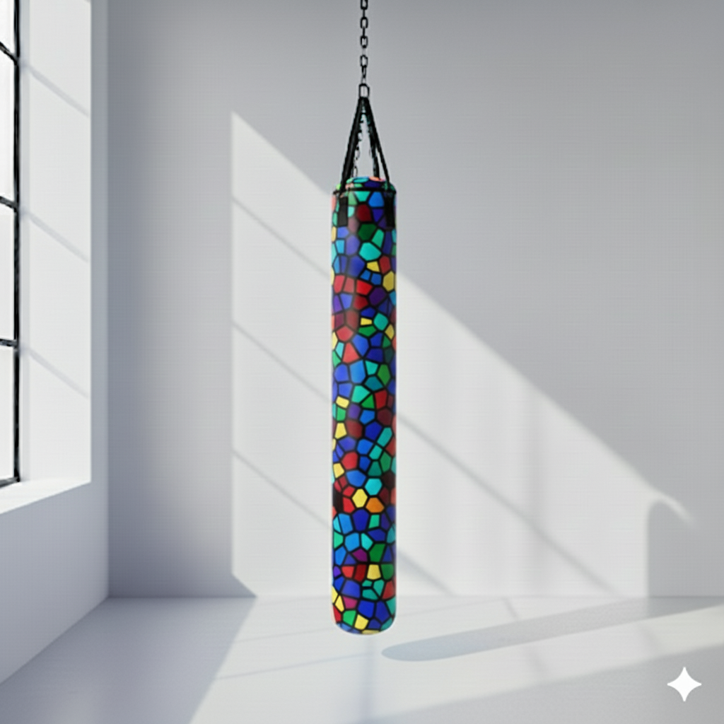Mosaic punching bag design