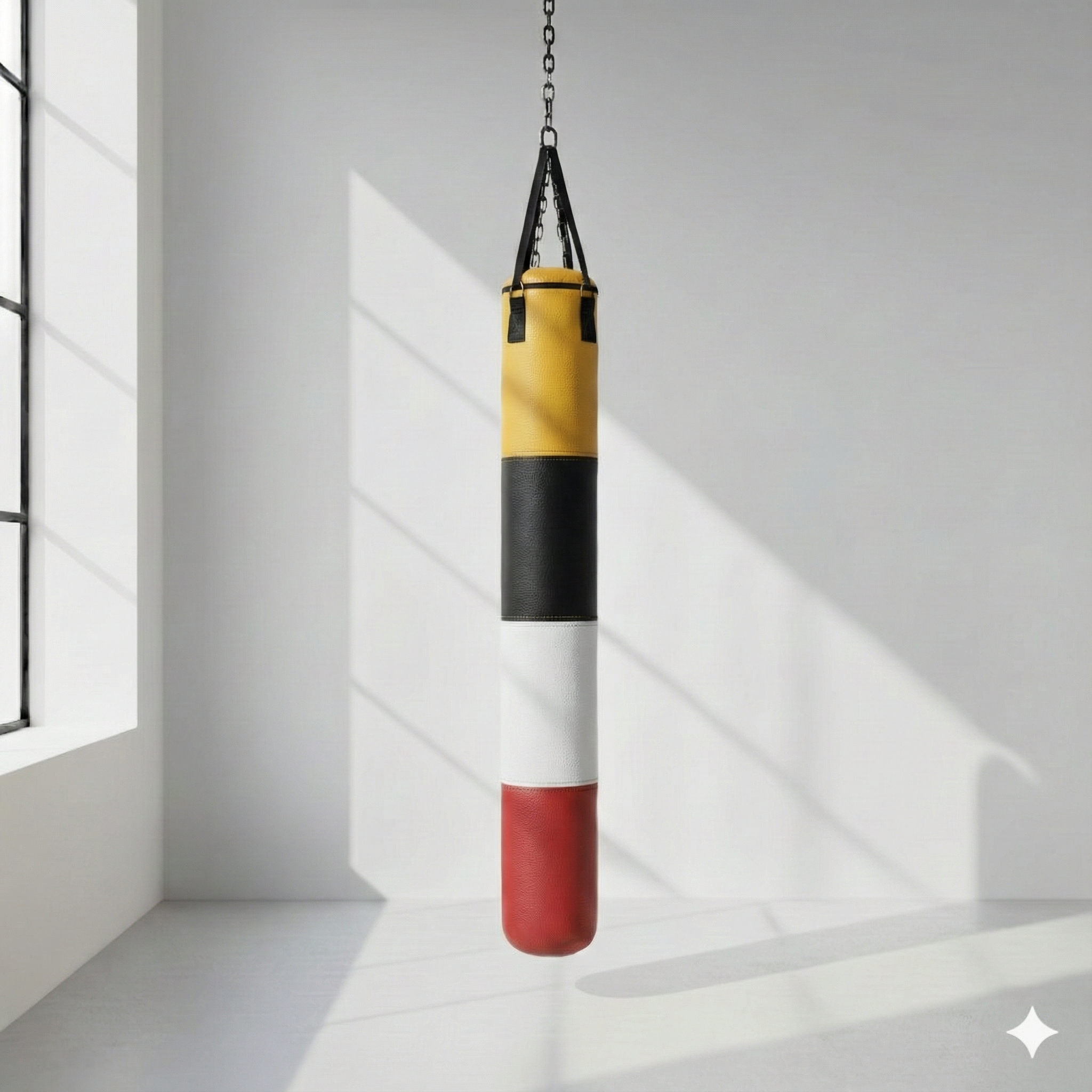Studio close-up of Color Block Punching Bag by Python Precision